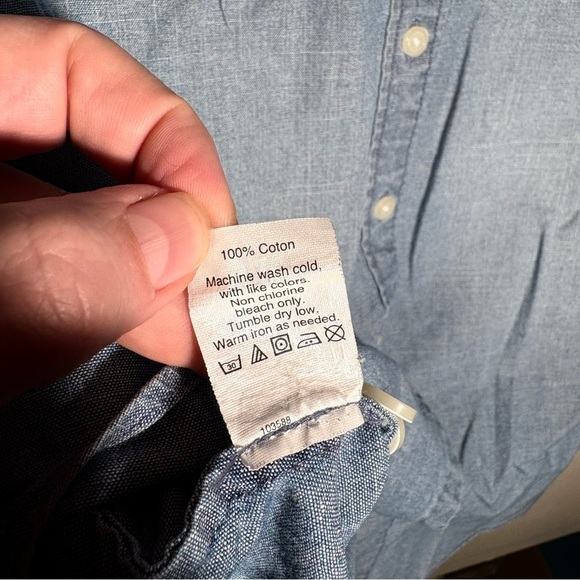 J. Crew Darted Chambray Button Down Top - Picture 5 of 7